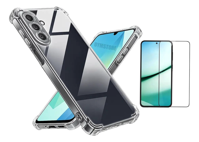 GENÉRICO CARCASA TRANSPARENTE ANTIGOLPES Y LAMINA PARA SMARTPHONE