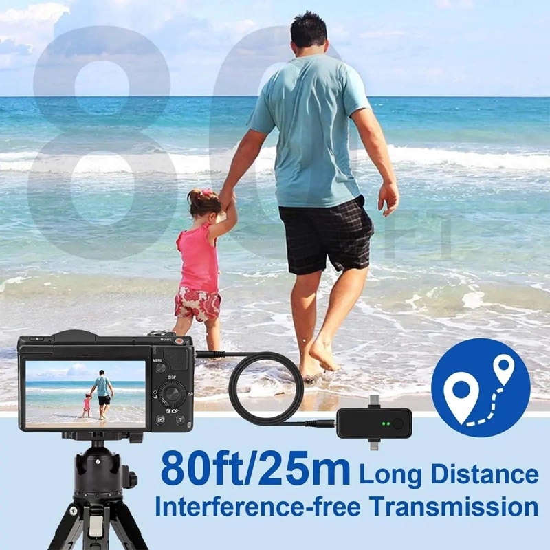 PACK 2 MICROFONOS INALAMBRICOS DUAL PARA MOVILES - 3