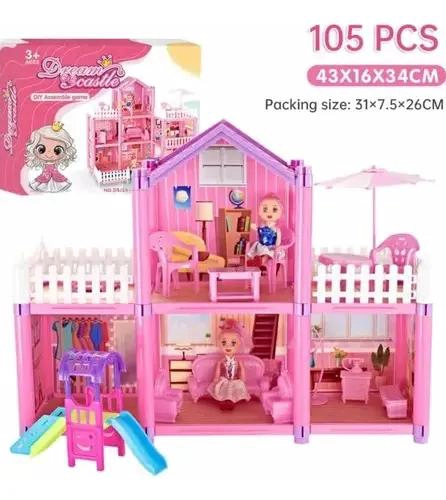 CASA DE MUÑECAS ARMABLE CON 105 PIEZAS - 2