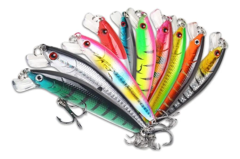 PACK 10 SEÑUELOS DE PESCA 8CM PARA LENGUADOS - 5