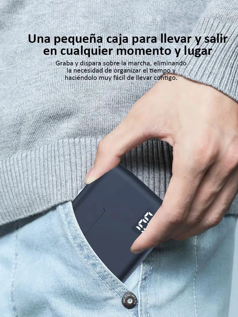 MICROFONO INALAMBRICO COMPACTO CON CARGA PORTATIL Y CANCELACION DE RUIDO - 3