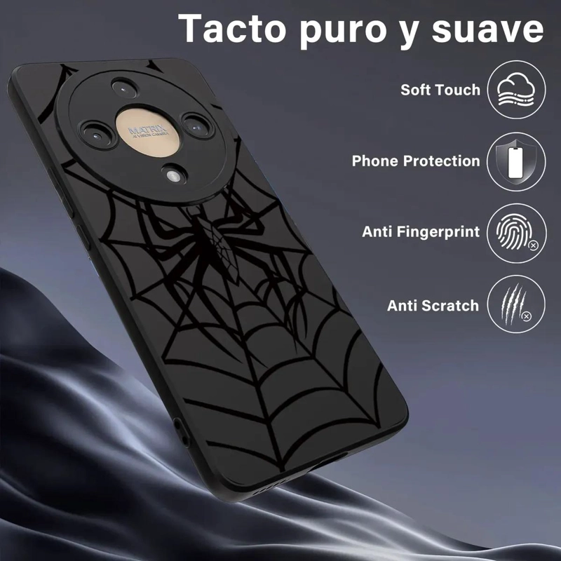 CARCASA NEGRA CON DIBUJOS PARA HONOR MAGIC6 LITE - 3