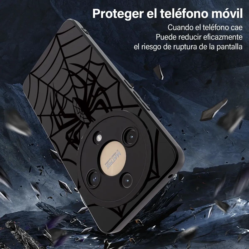 CARCASA NEGRA CON DIBUJOS PARA HONOR MAGIC6 LITE - 4