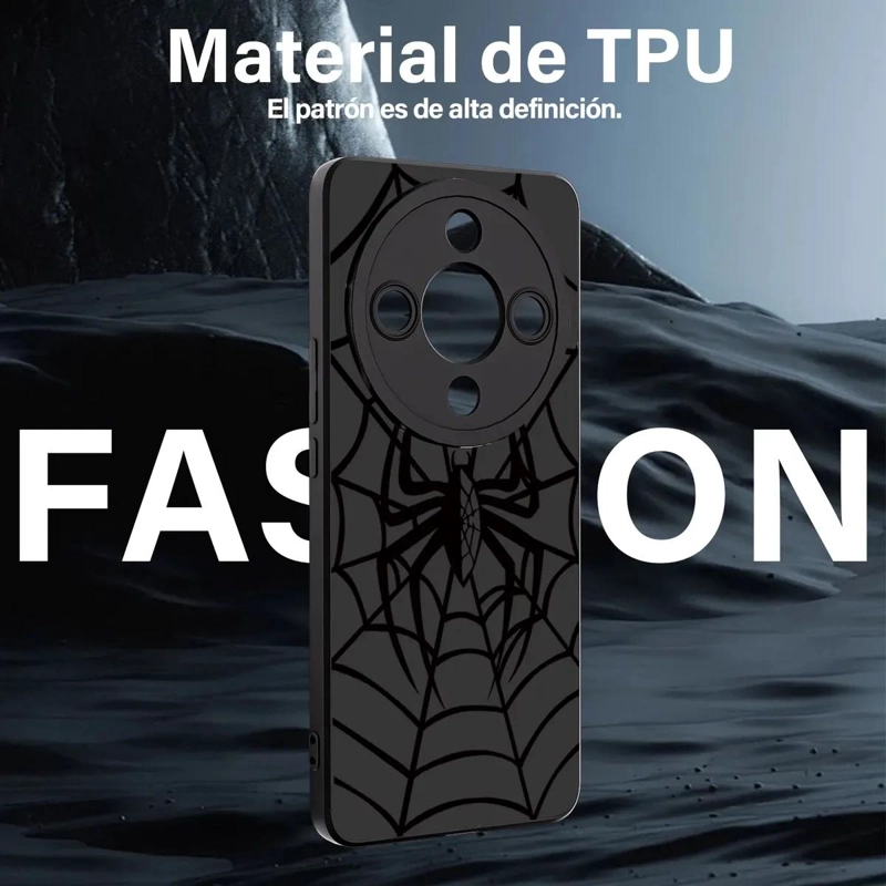 CARCASA NEGRA CON DIBUJOS PARA HONOR MAGIC6 LITE - 5