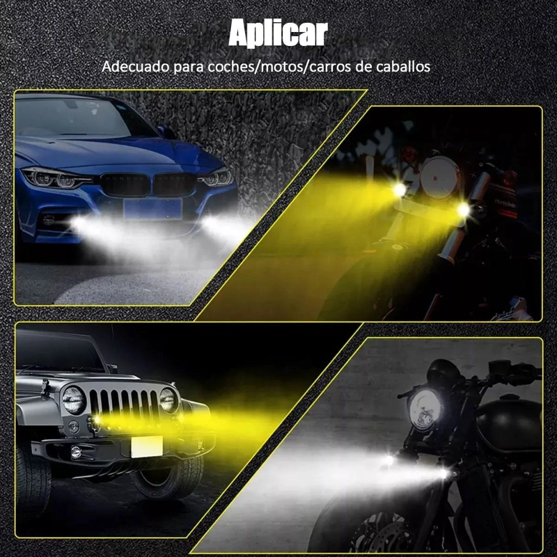 LUCES LED AUXILIARES PARA AUTO Y MOTO 60W - 3