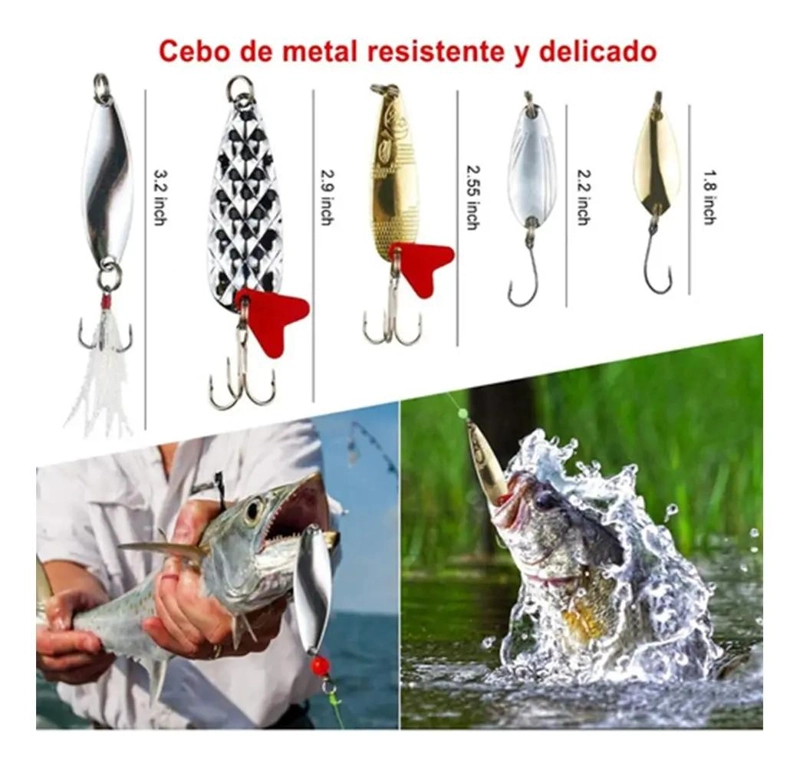 KIT DE 78 PIEZAS DE SEÑUELOS DE PESCA - 4