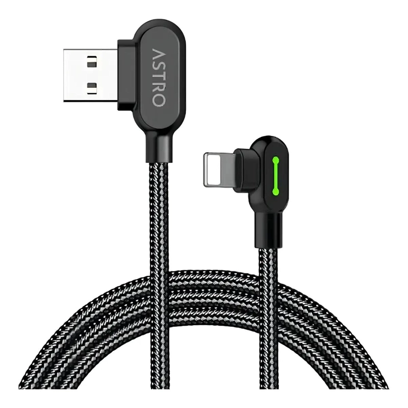 GENÉRICO PACK 2 CABLES LIGHTNING 1.8 MTS COLOR NEGRO