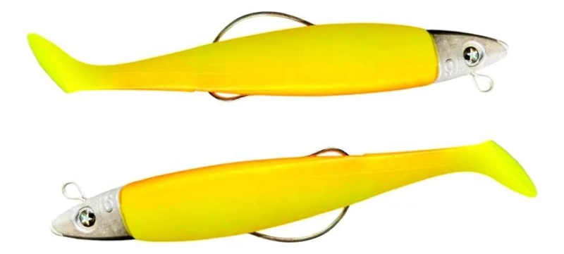 SET DE 2 SEÑUELOS VINILOS 30G COLOR AMARILLO - 2