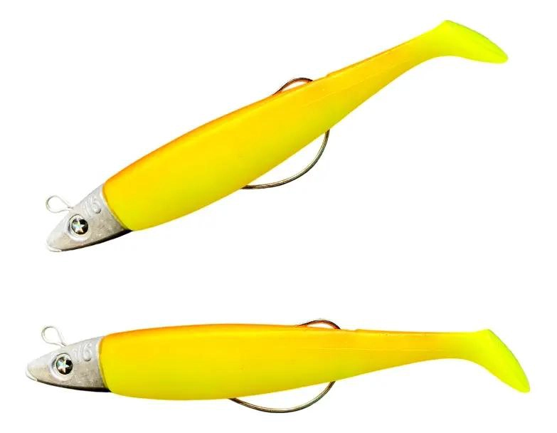 SET DE 2 SEÑUELOS VINILOS 30G COLOR AMARILLO - 3