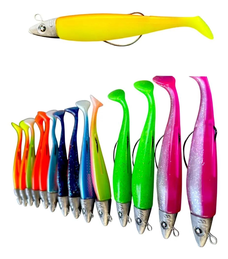 SET DE 2 SEÑUELOS VINILOS 30G COLOR AMARILLO - 4