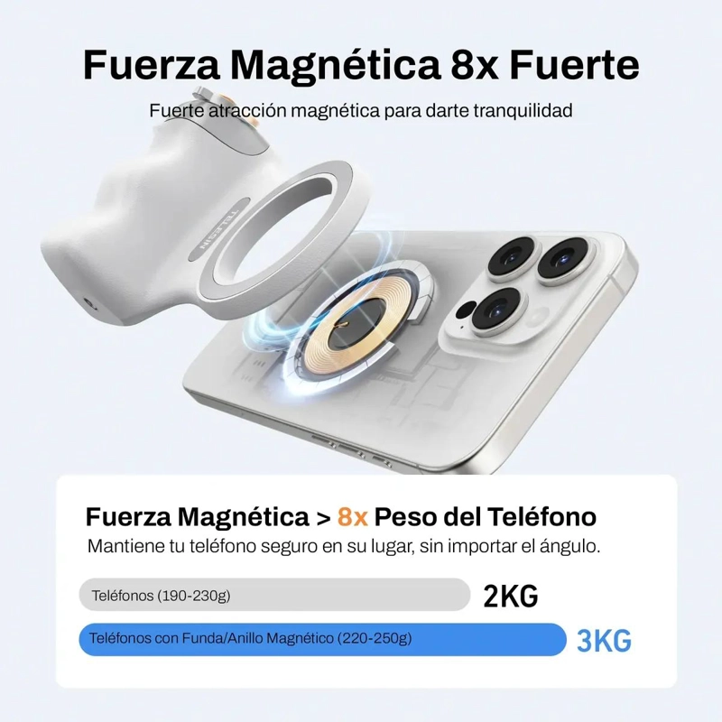 GRIP MAGNE TICO PARA SMARTPHONE CON DISPARADOR REMOTO - 3