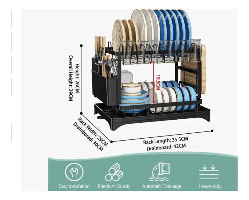 ESCURRIDOR DE PLATOS Y VAJILLA MULTIFUNCIONAL - 4