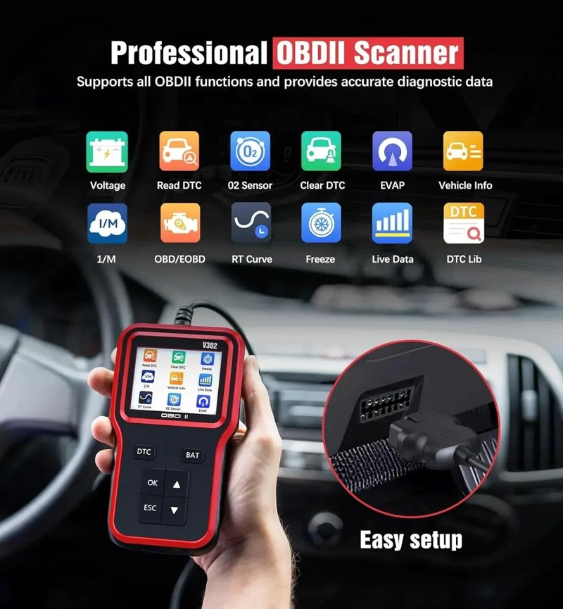 ESCANER AUTOMOTRIZ OBD2 MULTIFUNCIONAL - 3