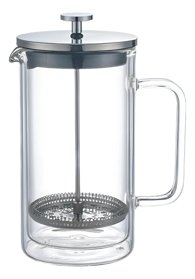 PRENSA FRANCESA CAFETERA VIDRIO DOBLE PARED 1L - 1
