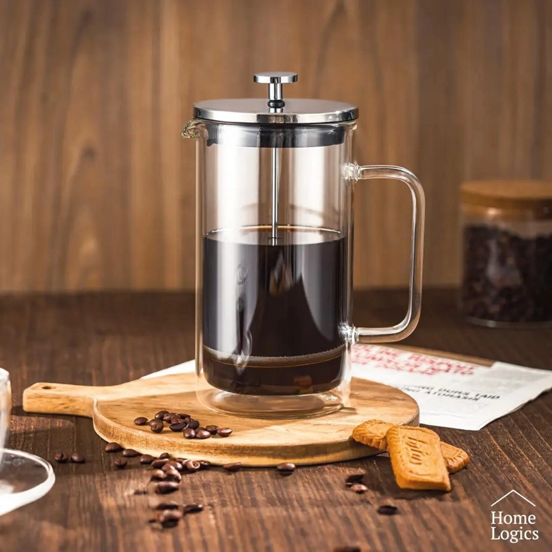 PRENSA FRANCESA CAFETERA VIDRIO DOBLE PARED 1L - 2