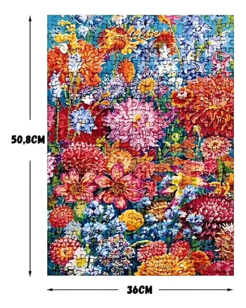 ROMPECABEZAS 500 PIEZAS FLORES COLORIDAS - 3