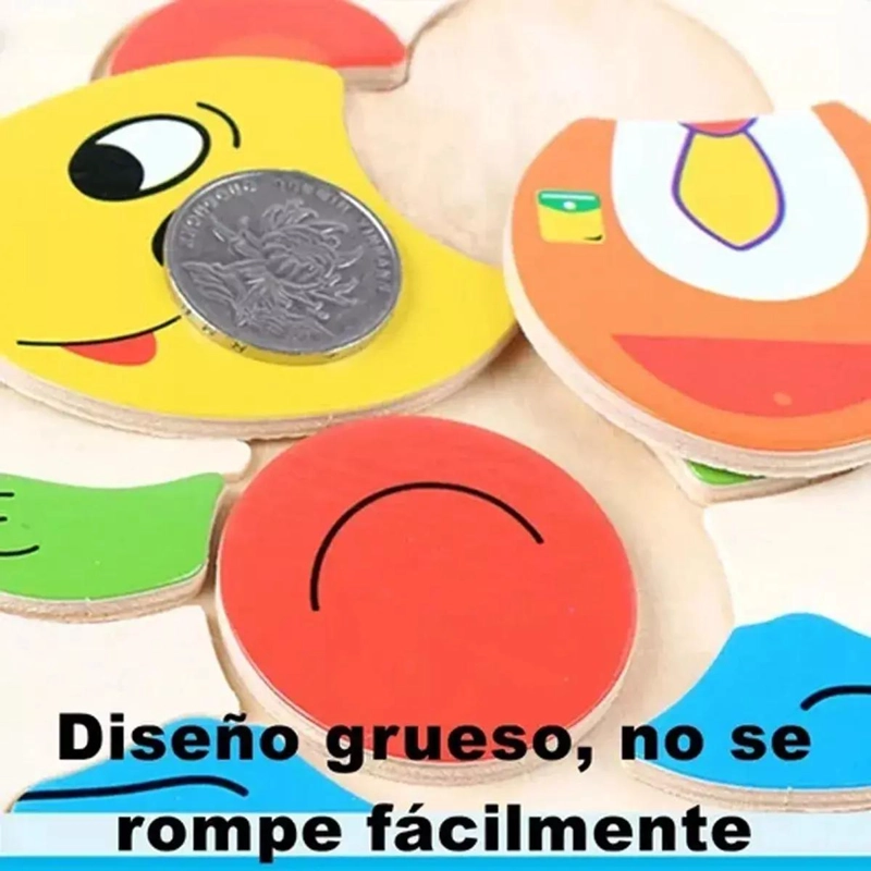 ROMPECABEZAS DE MADERA PARA NIÑOS 16 FIGURAS - 3