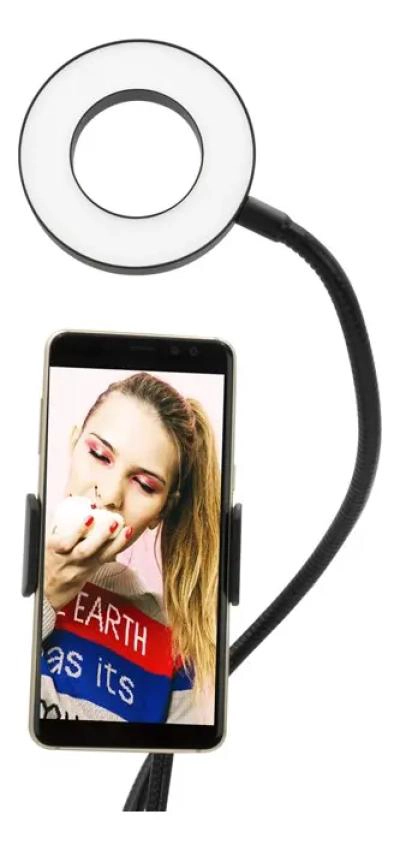 GENÉRICO SOPORTE CLIP PARA SMARTPHONE CON ARO DE LUZ