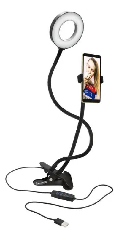 SOPORTE CLIP PARA SMARTPHONE CON ARO DE LUZ - 2