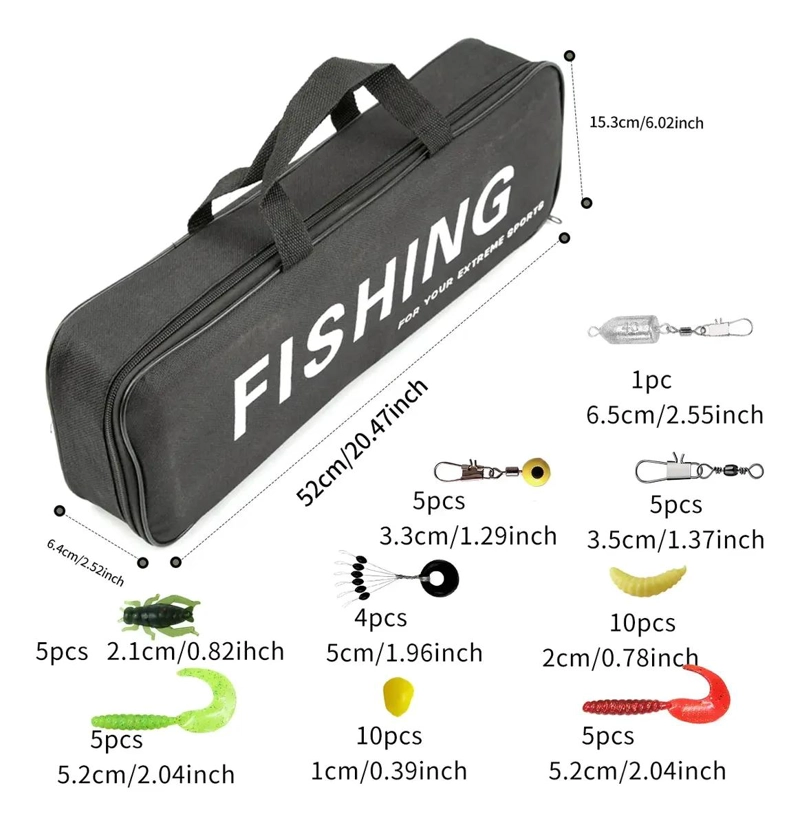 KIT DE PESCA COMPLETO 2.1M CON ACCESORIOS - 2