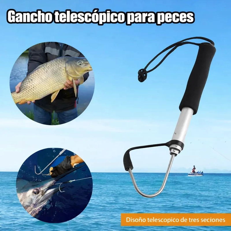 GANCHO GARFIO TELESCOPICO ACERO INOXIDABLE - 5