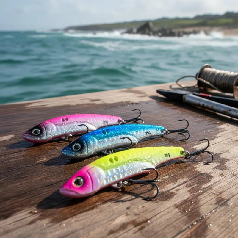 SEÑUELO DE PESCA METAL VIB 28G PACK DE 3 - 2