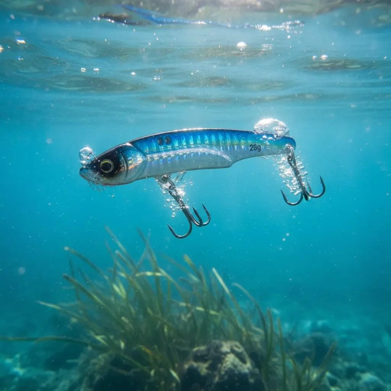 SEÑUELO DE PESCA METAL VIB 28G PACK DE 3 - 5