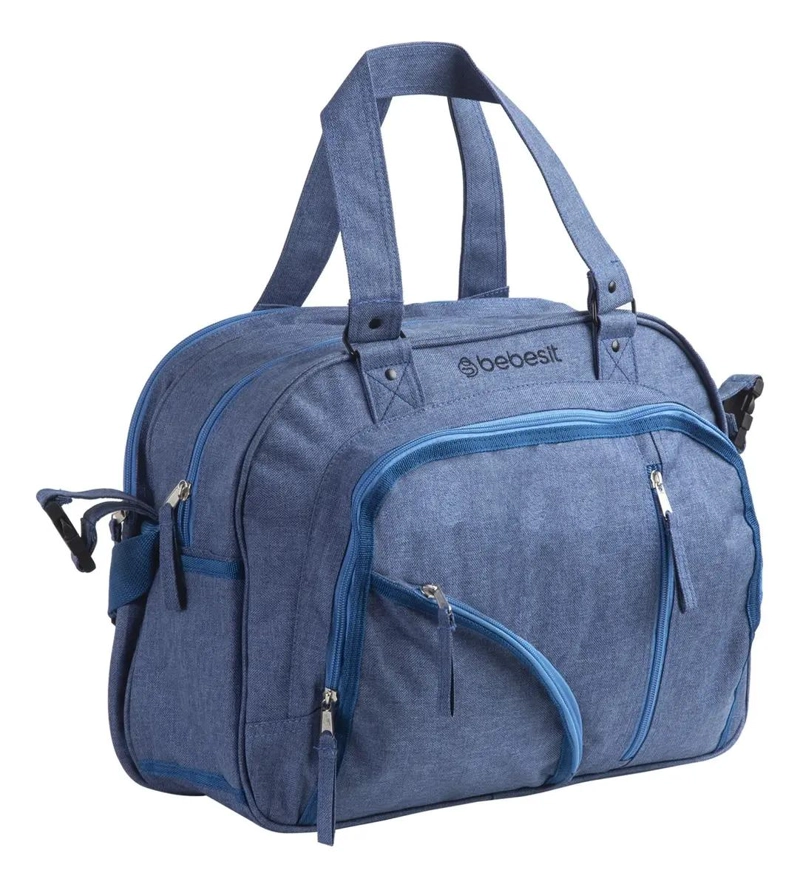 BOLSO MATERNAL MUDADOR PANIALERA MELANGE AZUL - 1