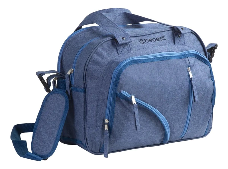 BOLSO MATERNAL MUDADOR PANIALERA MELANGE AZUL - 3