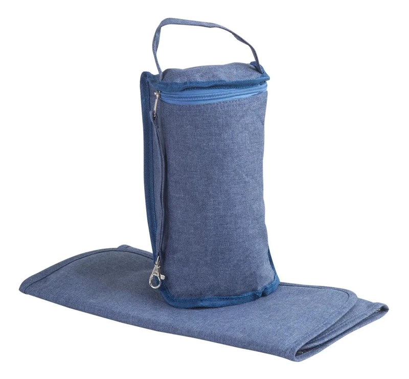 BOLSO MATERNAL MUDADOR PANIALERA MELANGE AZUL - 4