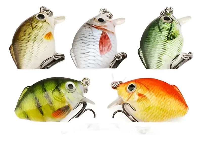 MINI SEÑUELOS CURRICANES DE PESCA 5 PIEZAS - 1