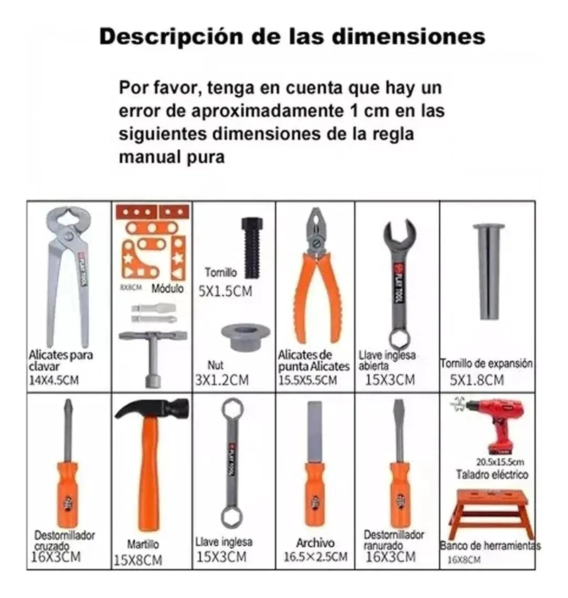 JUEGO DE HERRAMIENTAS DE JUGUETE 41 PIEZAS - 4