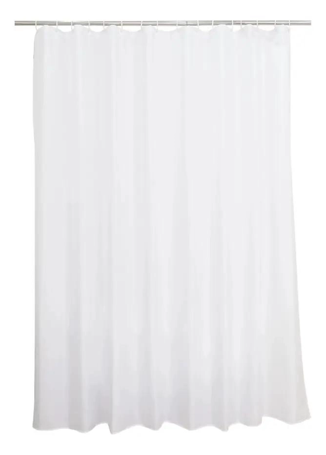 CORTINA DE BAÑO IMPERMEABLE 180X180CM CON GANCHOS - 1