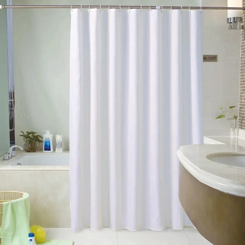 CORTINA DE BAÑO IMPERMEABLE 180X180CM CON GANCHOS - 2