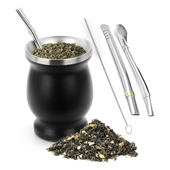 KIT MATERO ACERO INOXIDABLE CON BOMBILLA - 1