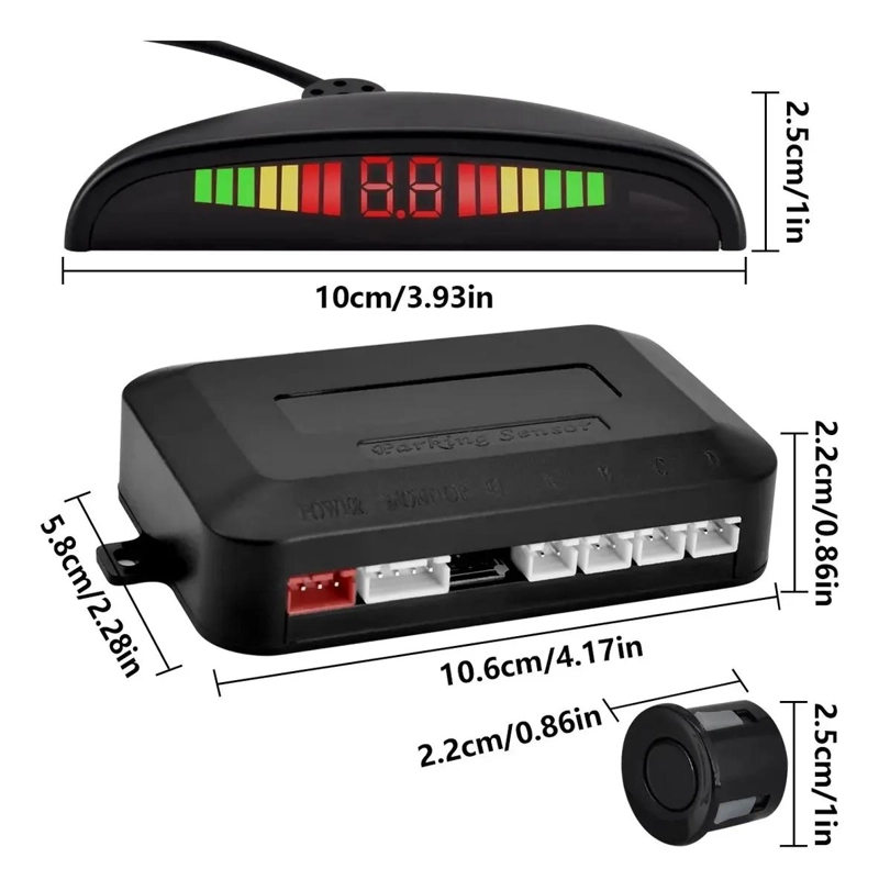 SENSOR DE RETROCESO PARA AUTO CON DISPLAY COMPLETO - 2