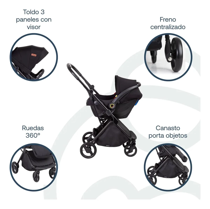 COCHE DE PASEO TRAVEL SYSTEM 360 NEGRO - 3