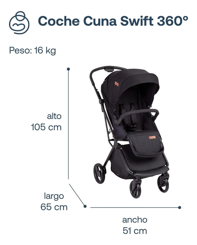 COCHE DE PASEO TRAVEL SYSTEM 360 NEGRO - 5