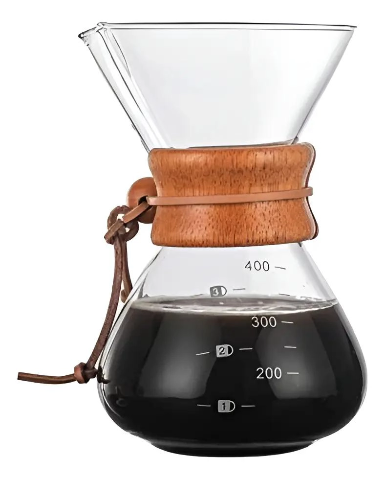 CAFETERA CHEMEX DE MADERA CON FILTRO ACERO 400 ML - 1