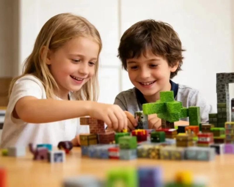 PACK DE 55 BLOQUES MAGNE TICOS PARA CONSTRUCCION - 1