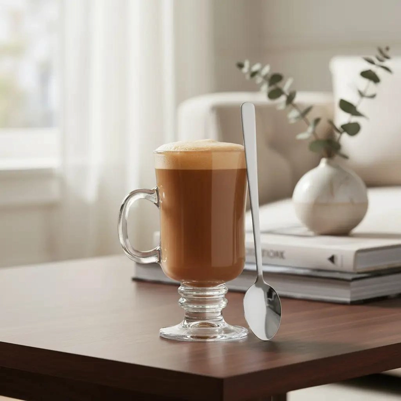 SET DE 6 TAZAS DE CAFE  CAPUCHINO 250ML Y CUCHARAS - 2