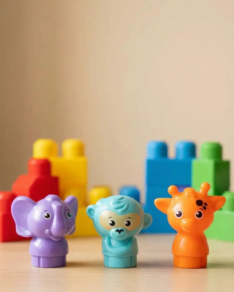 BLOQUES ARMABLES CUBO GRANDES CON ANIMALES - 2