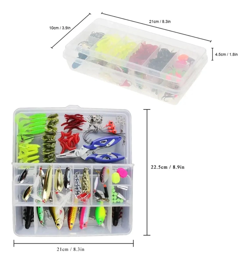 KIT DE PESCA COMPLETO 101 PIEZAS CON ALICATE - 2