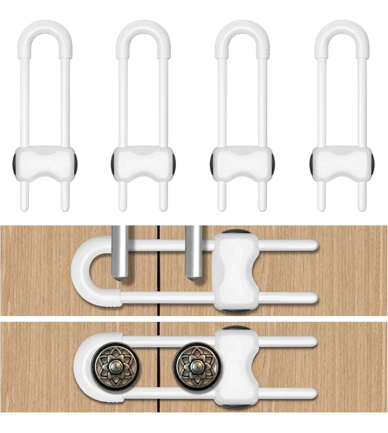 PACK 4 PROTECTORES DE SEGURIDAD PARA PUERTAS Y CAJONES - 1