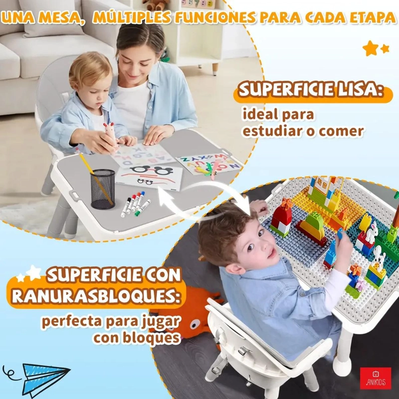 SILLA DE COMER MULTIFUNCIONAL 7 EN 1 PARA BEBE - 4