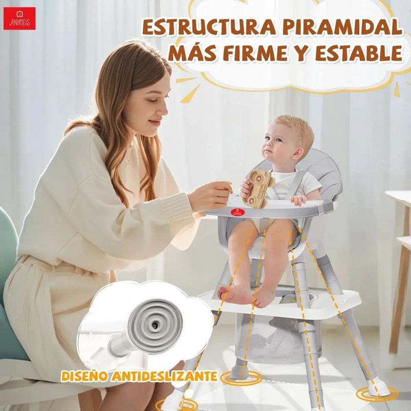 SILLA DE COMER MULTIFUNCIONAL 7 EN 1 PARA BEBE - 5