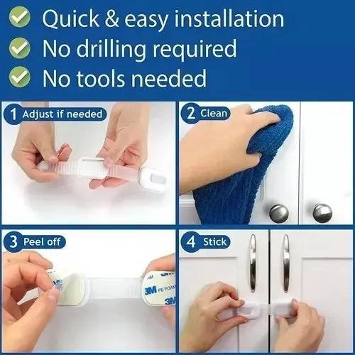 10 PROTECTORES DE SEGURIDAD PARA PUERTAS DE REFRIGERADOR - 4