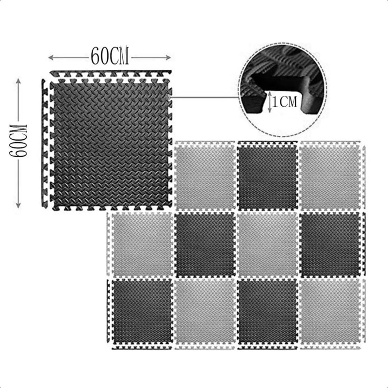 PACK 4 ALFOMBRAS PUZZLE GOMA EVA ANTIGOLPES 60X60 - 3