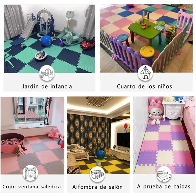 PACK 4 ALFOMBRAS PUZZLE GOMA EVA ANTIGOLPES 60X60 - 5