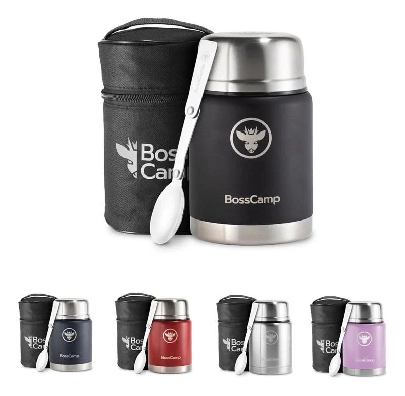 TERMO DE COMIDA 500 ML ACERO INOXIDABLE CON BOLSO - 1